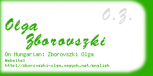 olga zborovszki business card